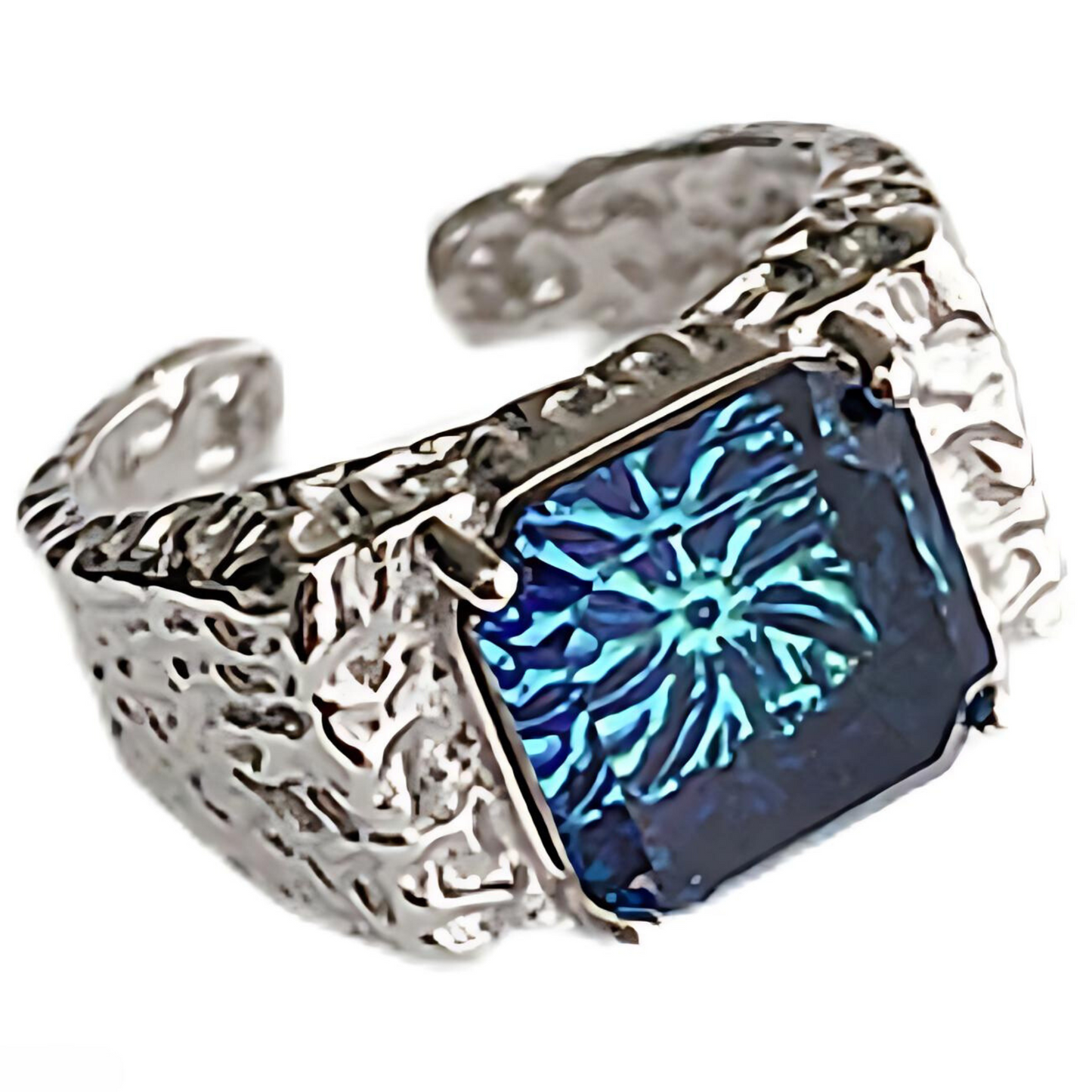 R-06 Stunning Blue Stone Ring Adjustable