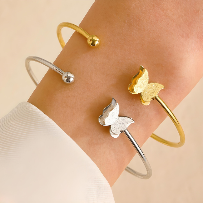 B-01 Double Butterfly Adjustable Bracelet