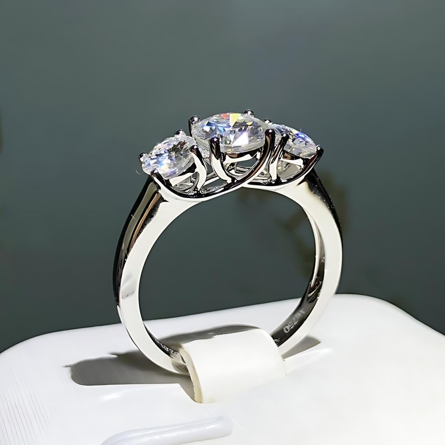 R-07 Elegant Triple Stone Ring