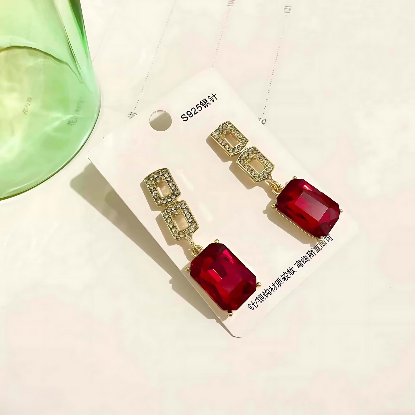 E-02 Sterling Square Drop Earrings